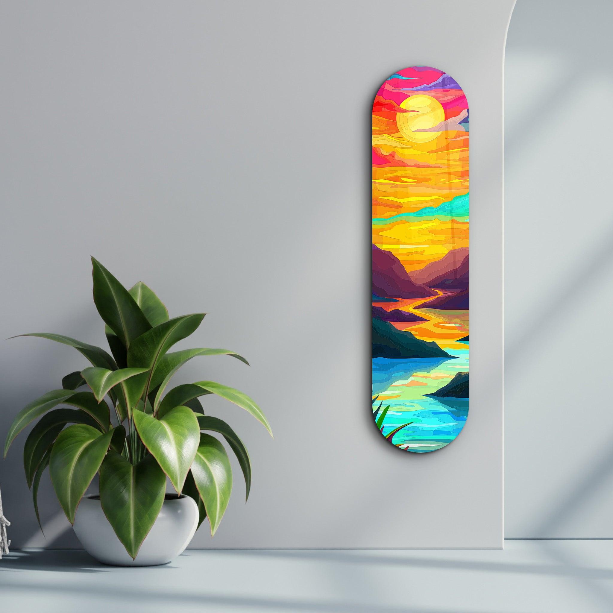 Sunset | Glass Wall Art - Artdesigna