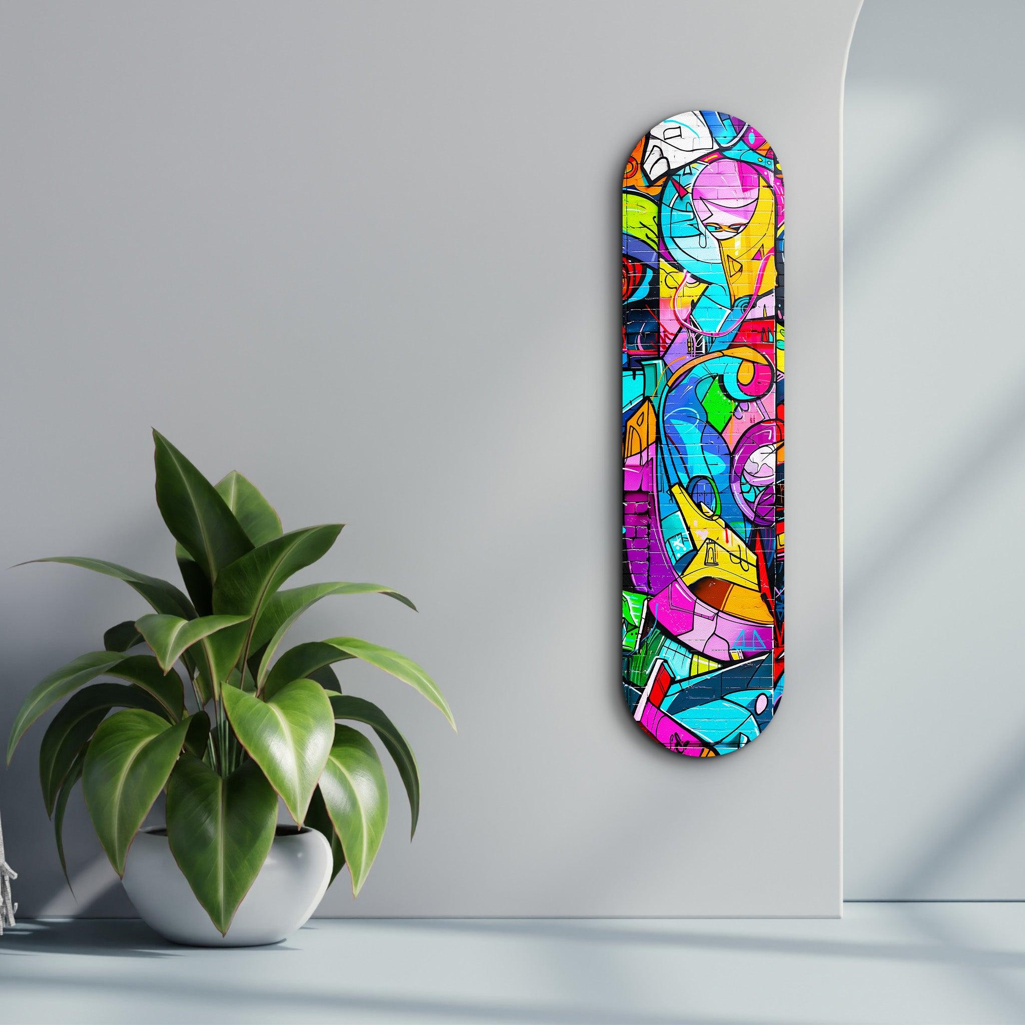 Graffiti Abstract | Glass Wall Art - Artdesigna