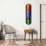 Sugar Skulls V2 | Glass Wall Art - Artdesigna