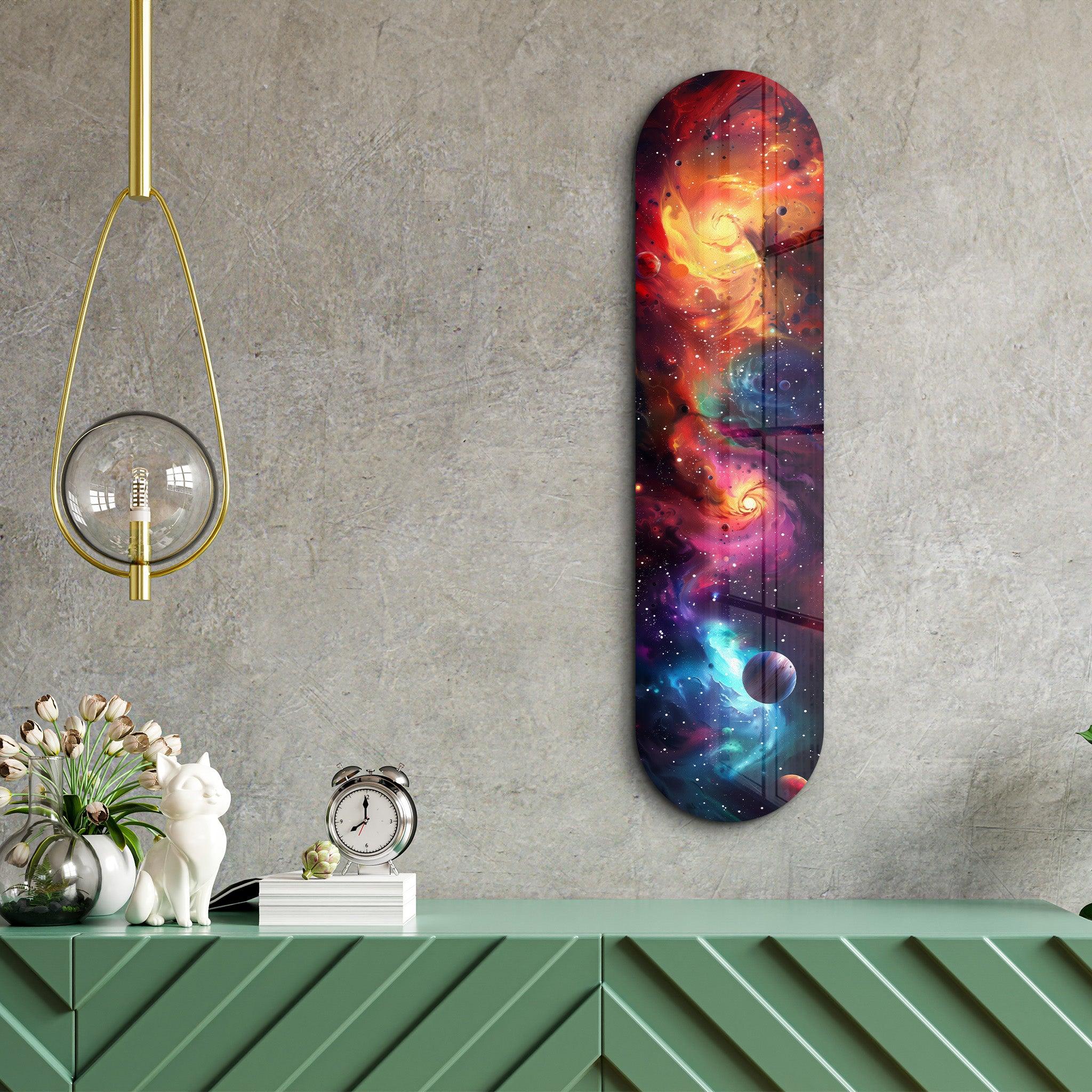 Colorful Space V2 | Glass Wall Art - Artdesigna