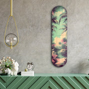 Retro Palm Heaven | Glass Wall Art - Artdesigna