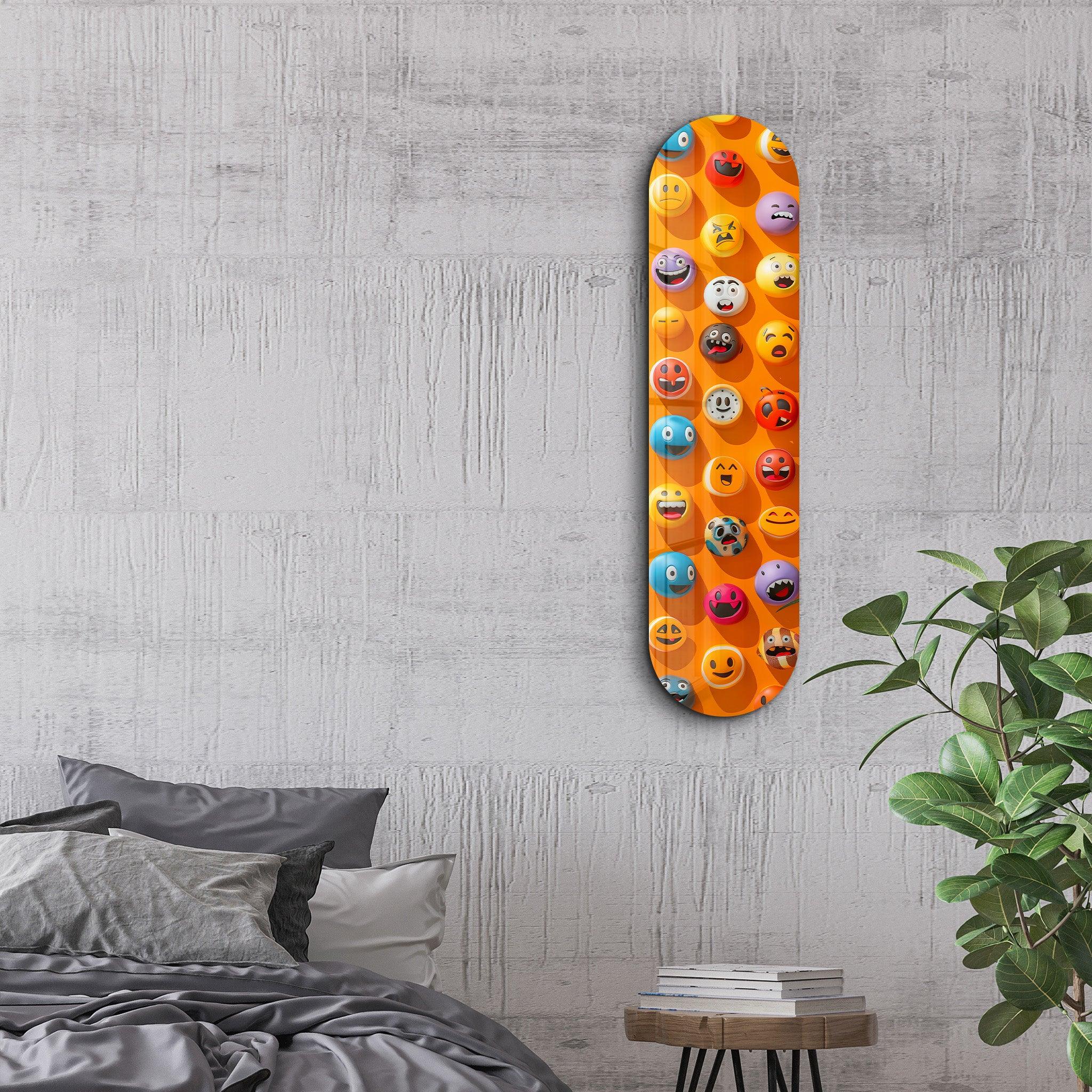 Lots of Smileys 1 | Glass Wall Art - Artdesigna