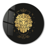 Zodiac Signs Leo | Rounded Glass Wall Art