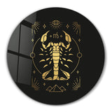 Zodiac Signs Scorpio | Rounded Glass Wall Art