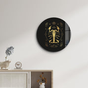 ・"Zodiac Signs - Scorpio"・Rounded Glass Wall Art - ArtDesigna Glass Printing Wall Art