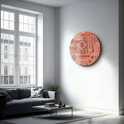 ・"Scandinavian TerraCota"・Rounded Glass Wall Art - ArtDesigna Glass Printing Wall Art