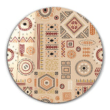 ・"Scandinavian Beige"・Rounded Glass Wall Art