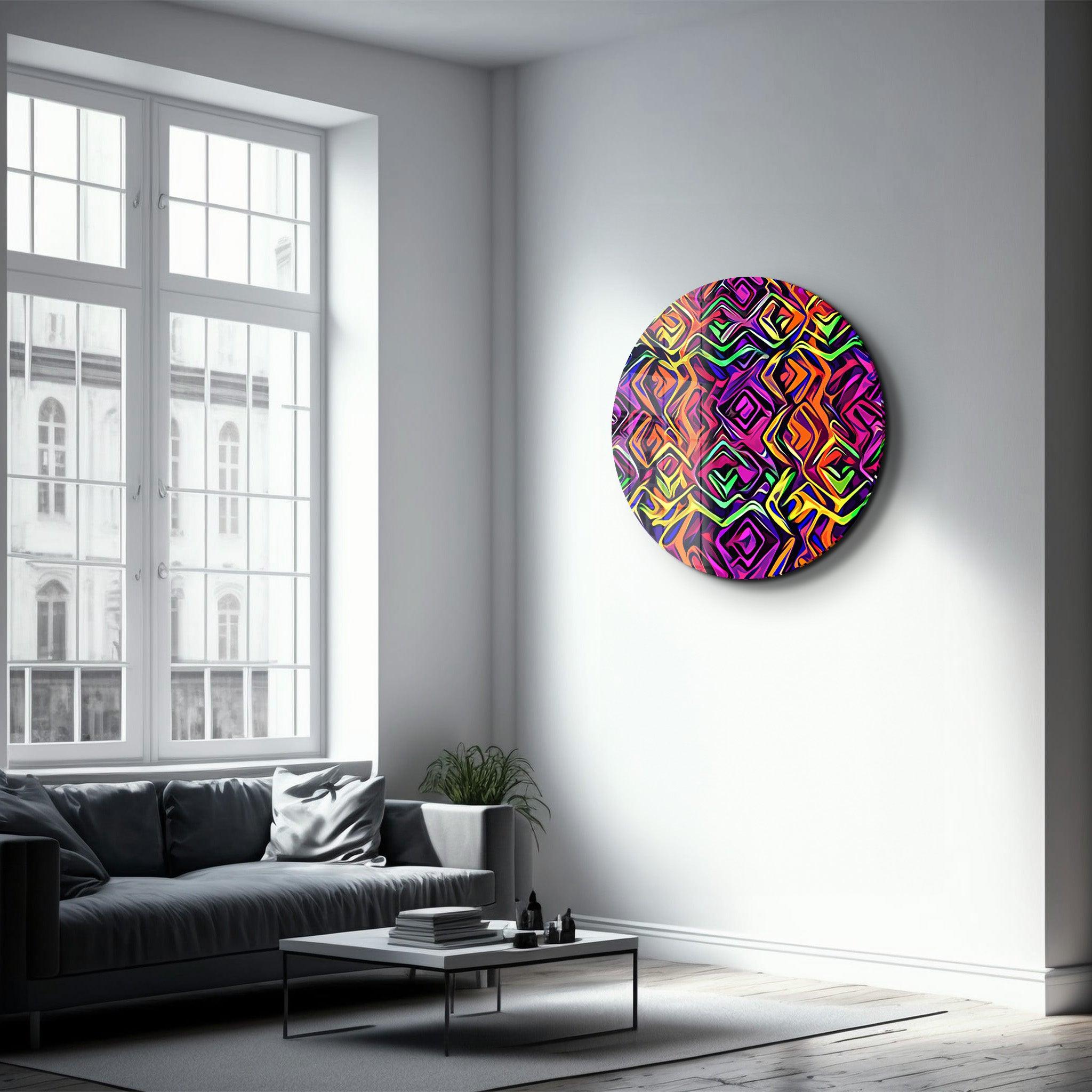 ・"Mixed"・Rounded Glass Wall Art - ArtDesigna Glass Printing Wall Art