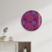 ・"Purple Dream"・Rounded Glass Wall Art - ArtDesigna Glass Printing Wall Art