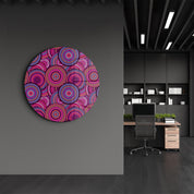 ・"Purple Dream"・Rounded Glass Wall Art - ArtDesigna Glass Printing Wall Art