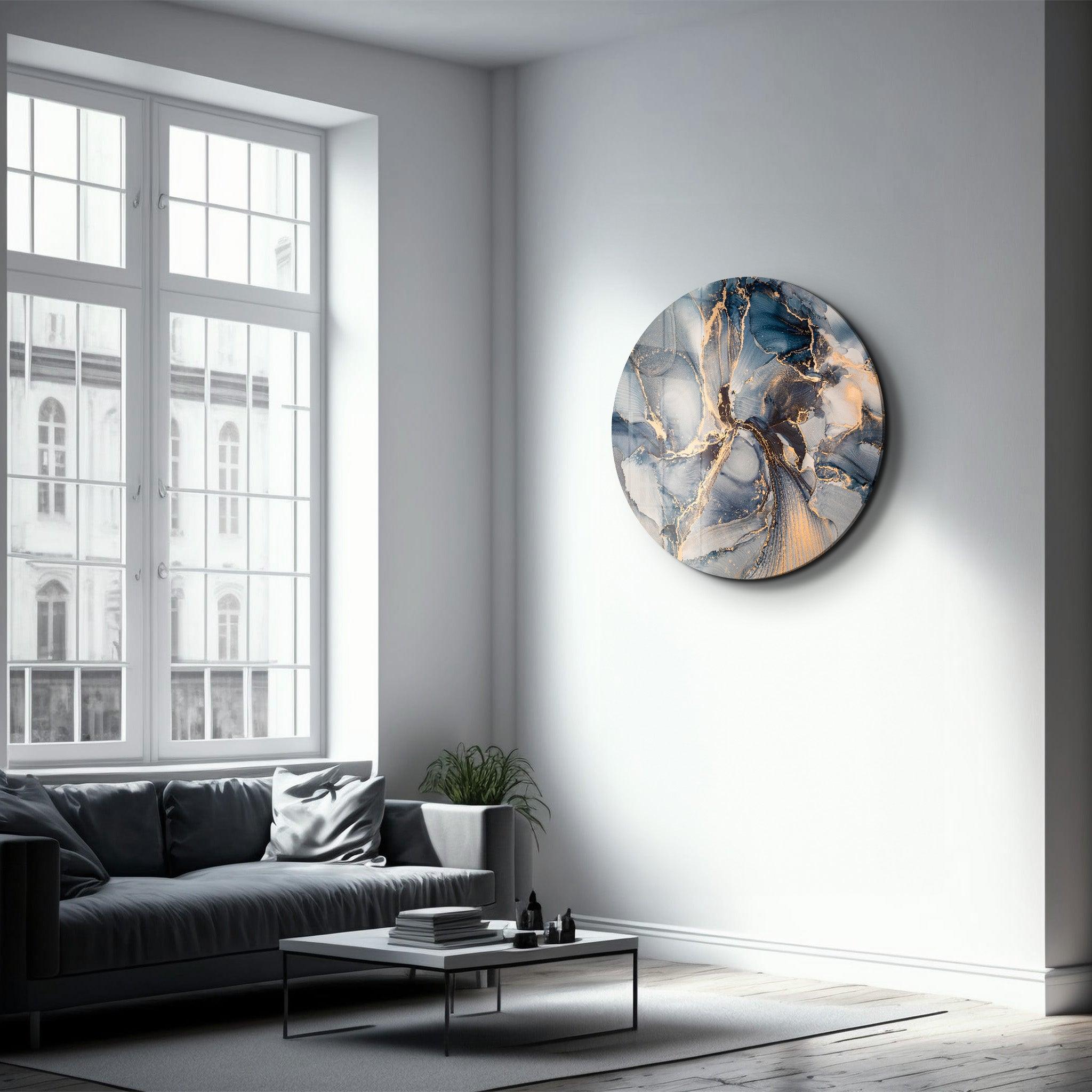 ・"Marble Pattern 2"・Rounded Glass Wall Art - ArtDesigna Glass Printing Wall Art