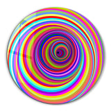 ・"Candy Swirl"・Rounded Glass Wall Art