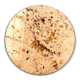 ・"Stone with Crystals - Yellow"・Rounded Glass Wall Art