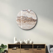 ・"Travertine - Original "・Rounded Glass Wall Art - ArtDesigna Glass Printing Wall Art