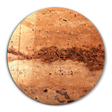 Travertine Stone Sun | Rounded Glass Wall Art