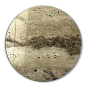 ・"Travertine Stone - Camo"・Rounded Glass Wall Art - ArtDesigna Glass Printing Wall Art