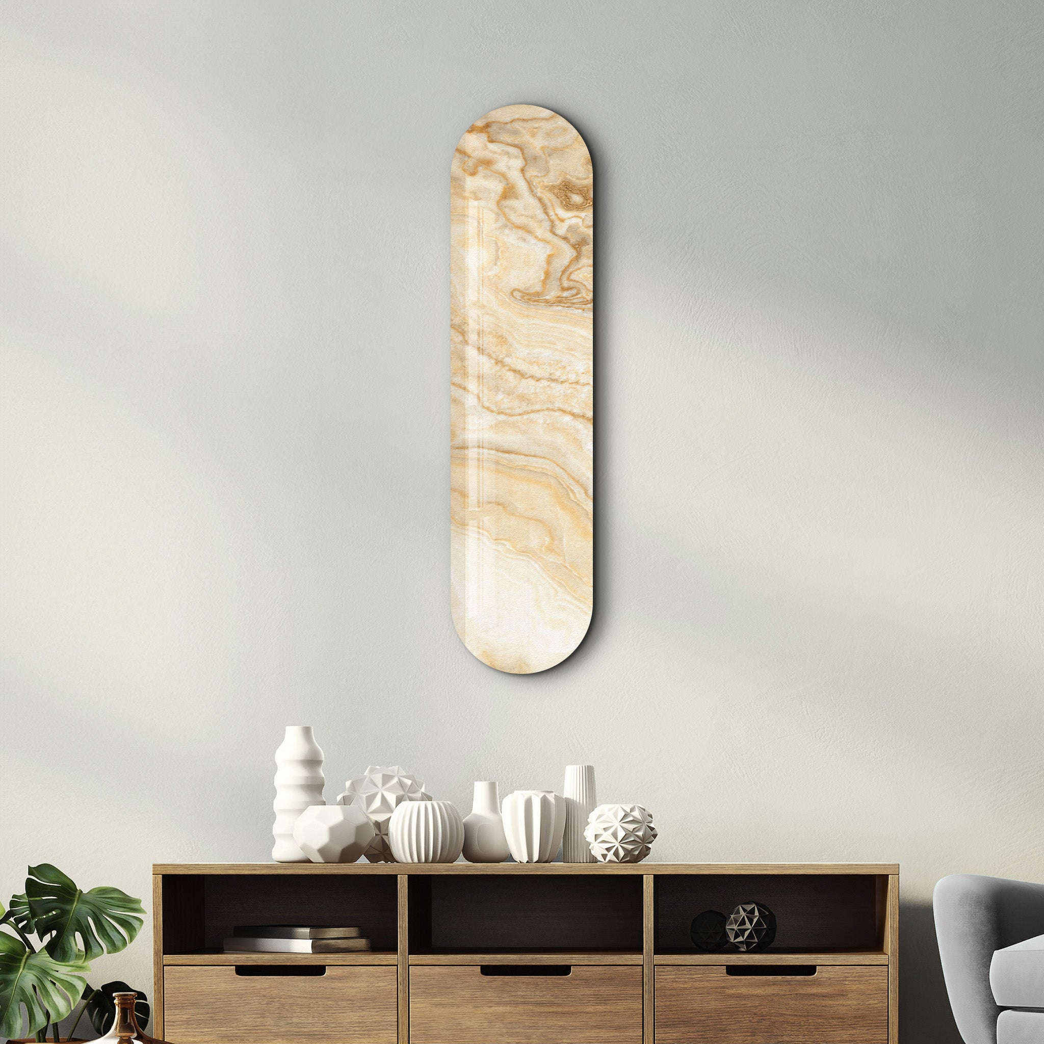 Ivory Onyx 4 | Glass Wall Art