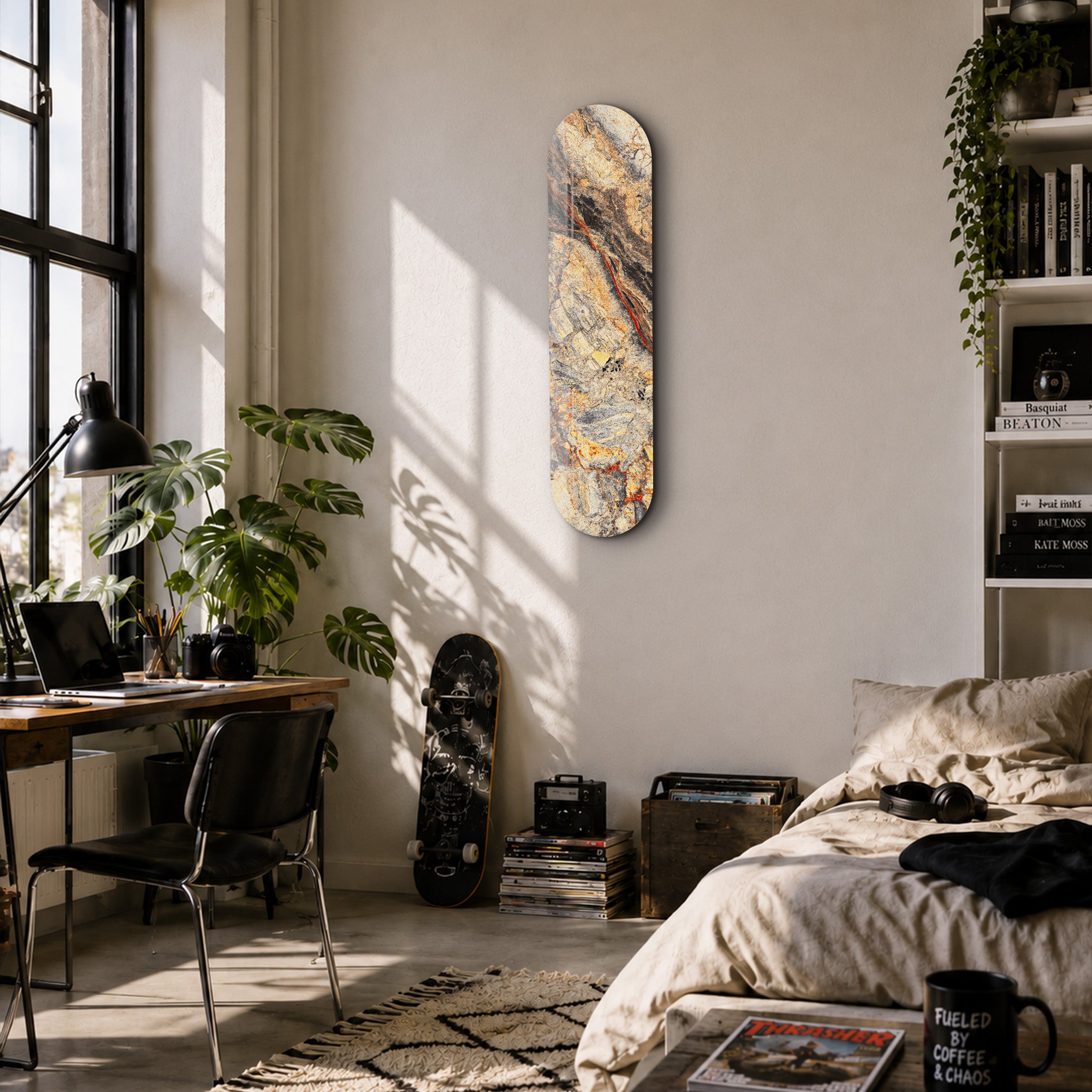 Ember Stone 3 | Glass Wall Art