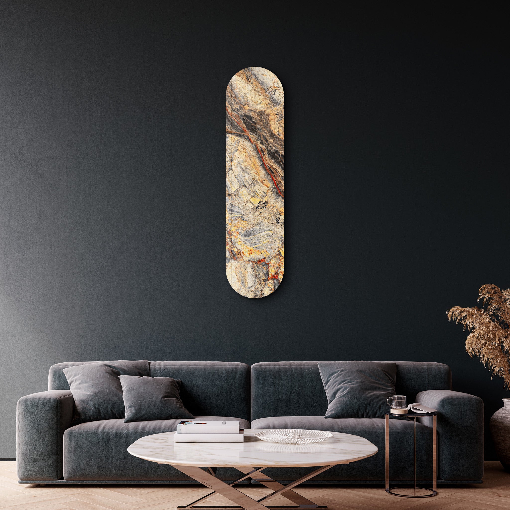 Ember Stone 3 | Glass Wall Art