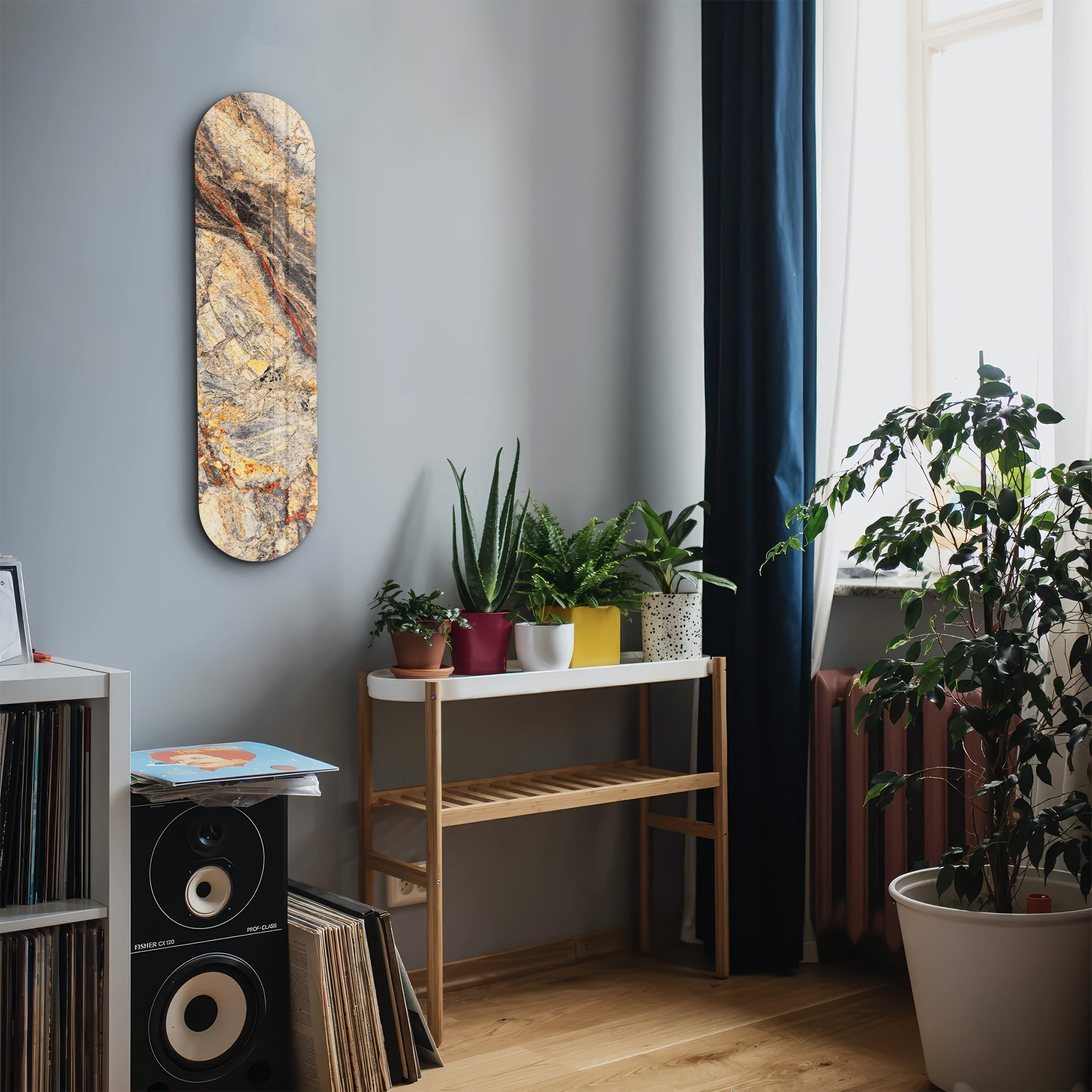 Ember Stone 3 | Glass Wall Art