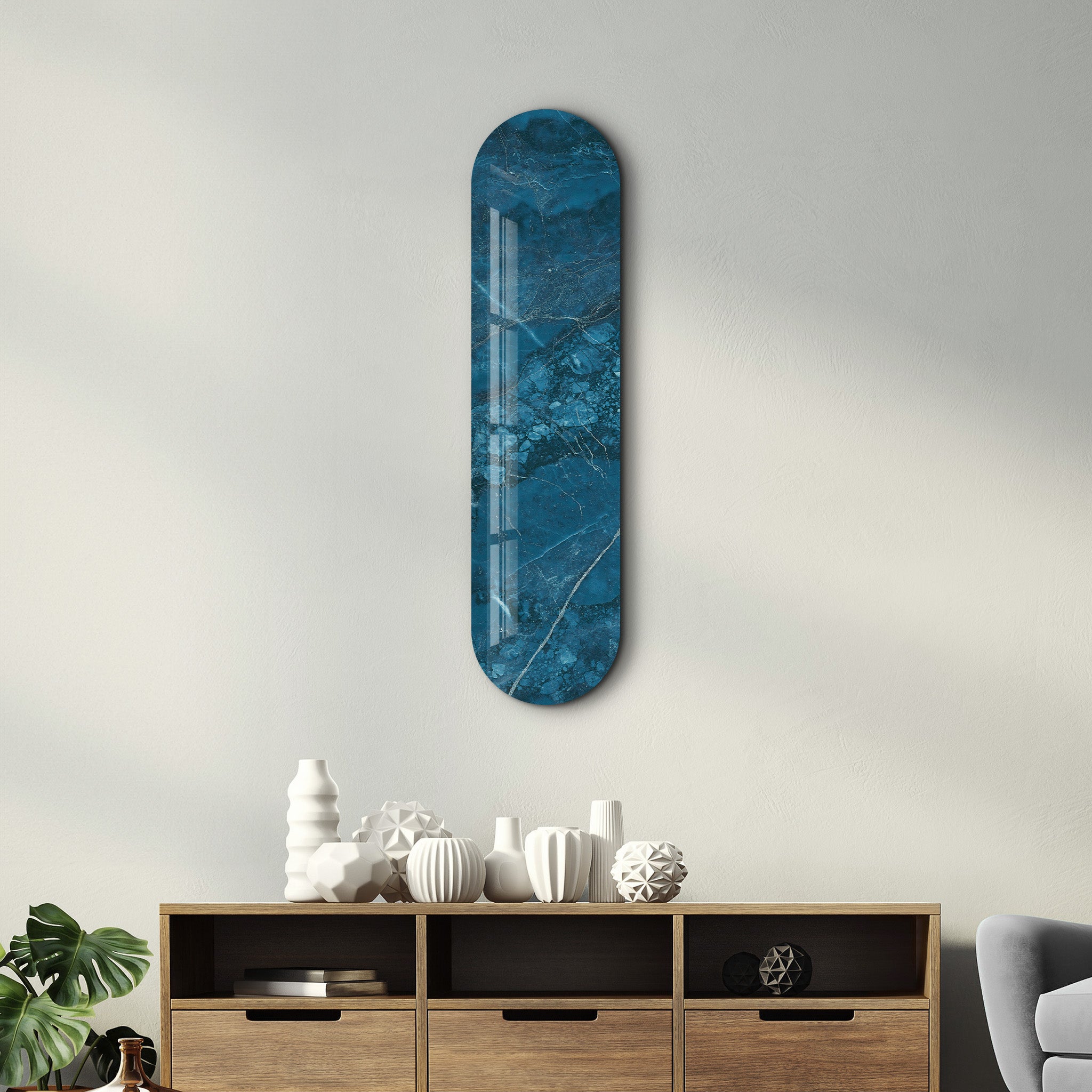 Azure Depths 1 | Glass Wall Art