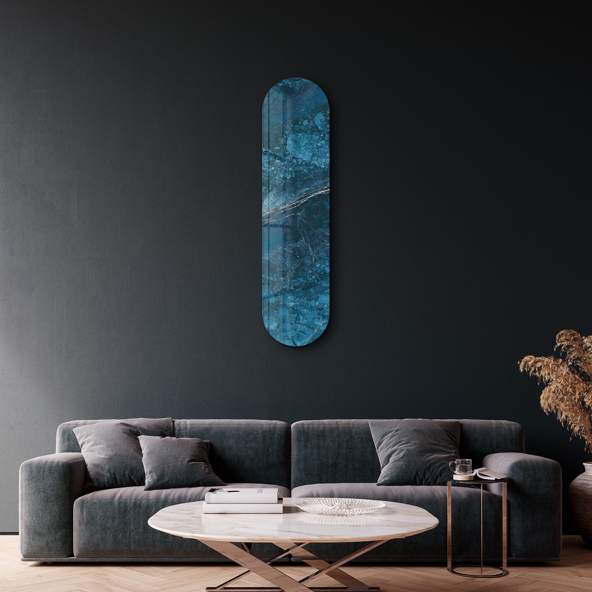 Azure Depths 3 | Glass Wall Art