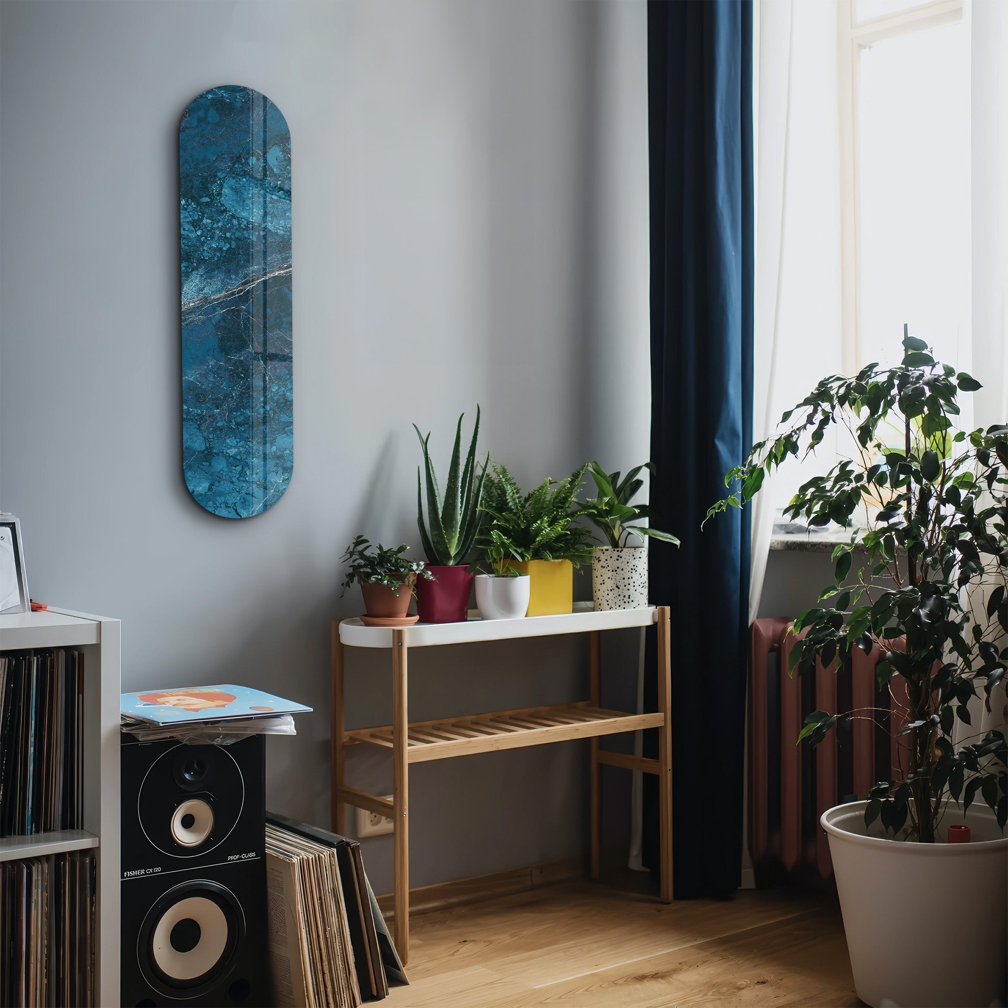 Azure Depths 3 | Glass Wall Art