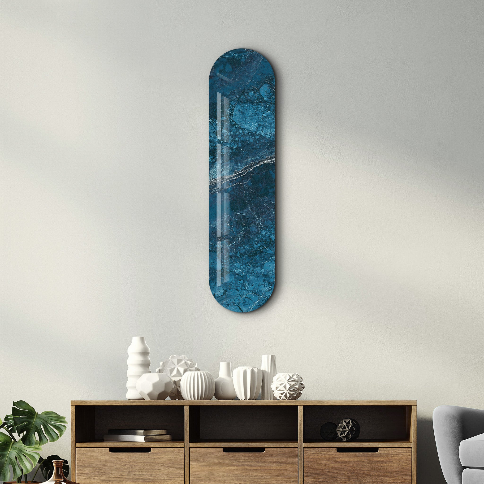 Azure Depths 3 | Glass Wall Art