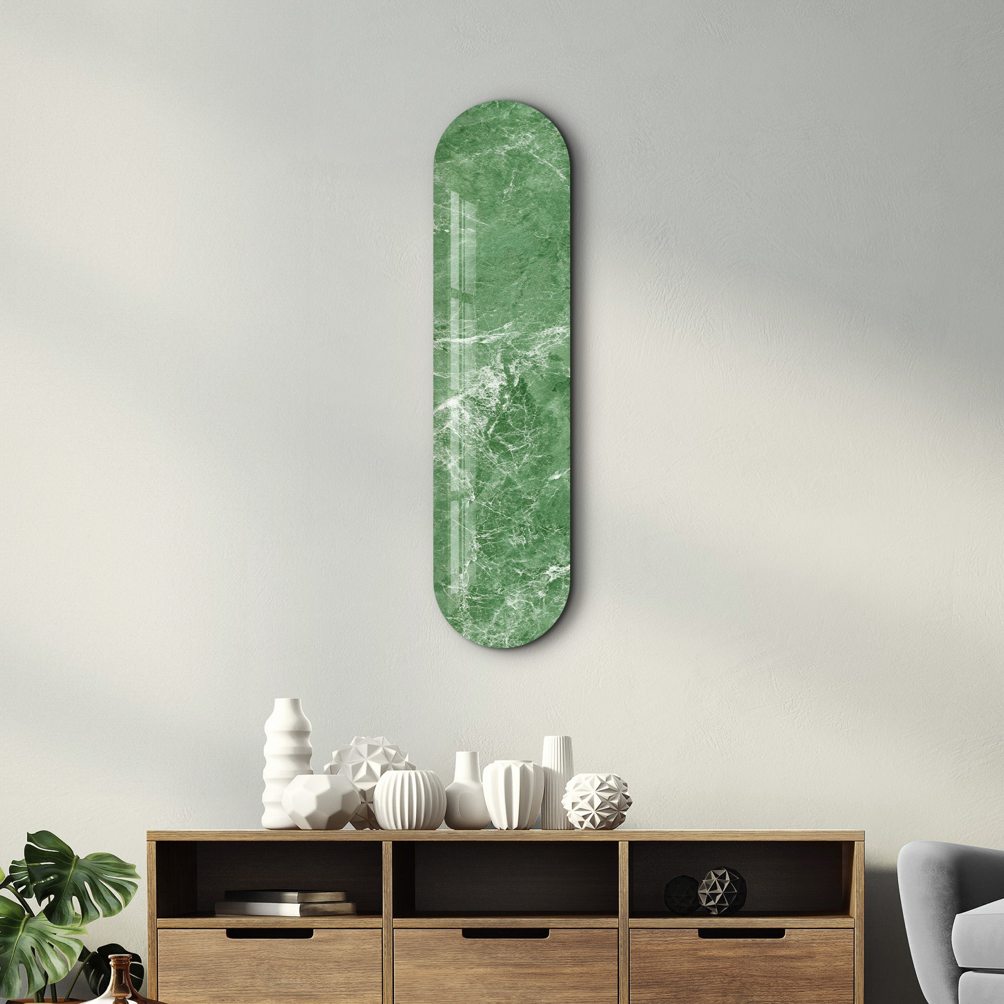 Verde Marble 4 | Glass Wall Art