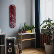 Crimson Marble 1 | Glass Wall Art