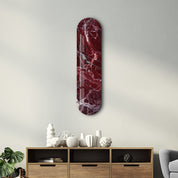 Crimson Marble 2 | Glass Wall Art