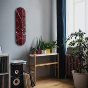 Crimson Marble 3 | Glass Wall Art