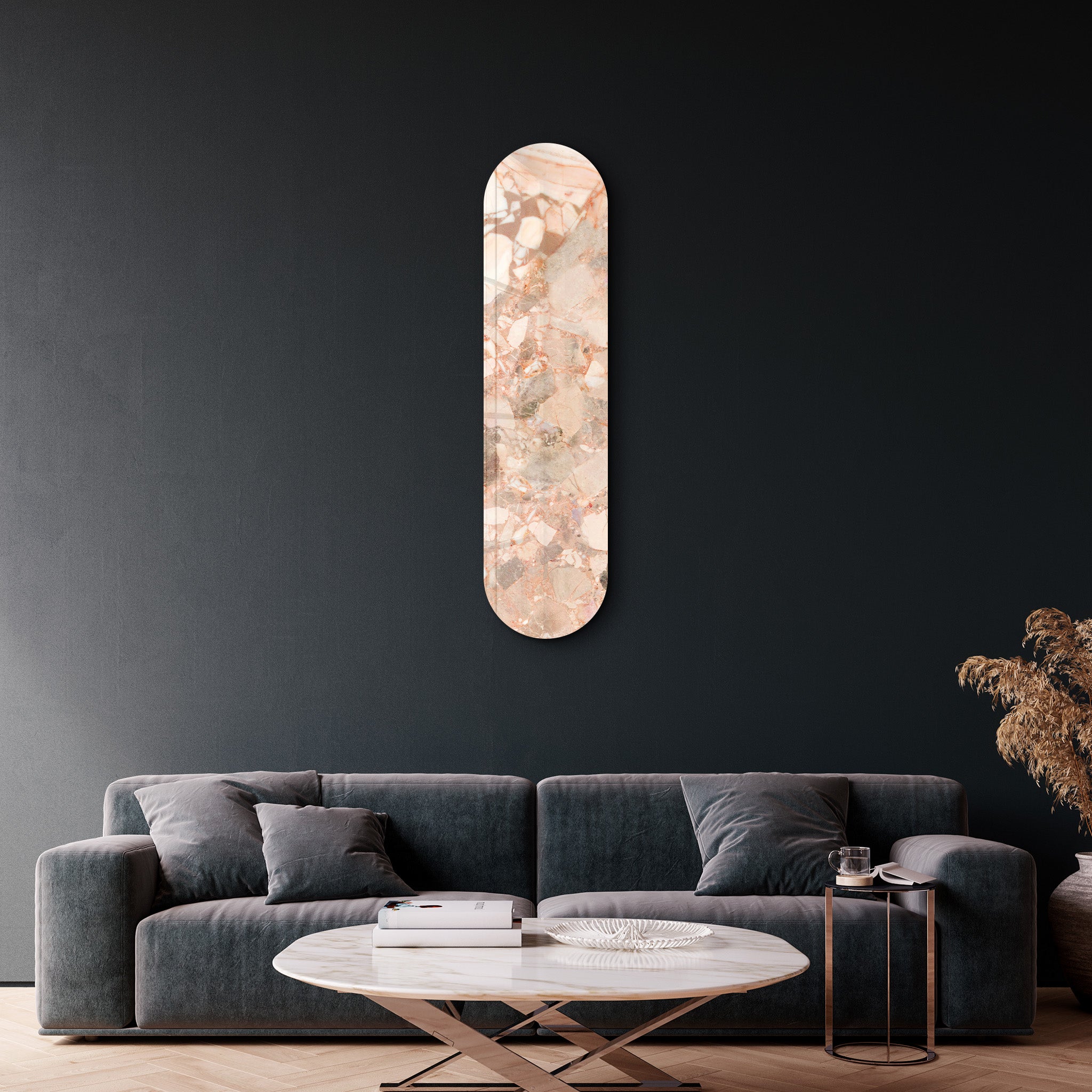 Rose Terrazzo 4 | Glass Wall Art