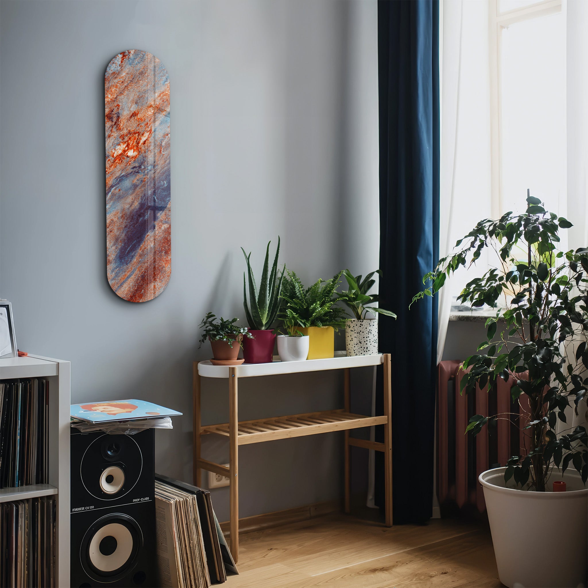 Azure Rust 2 | Glass Wall Art