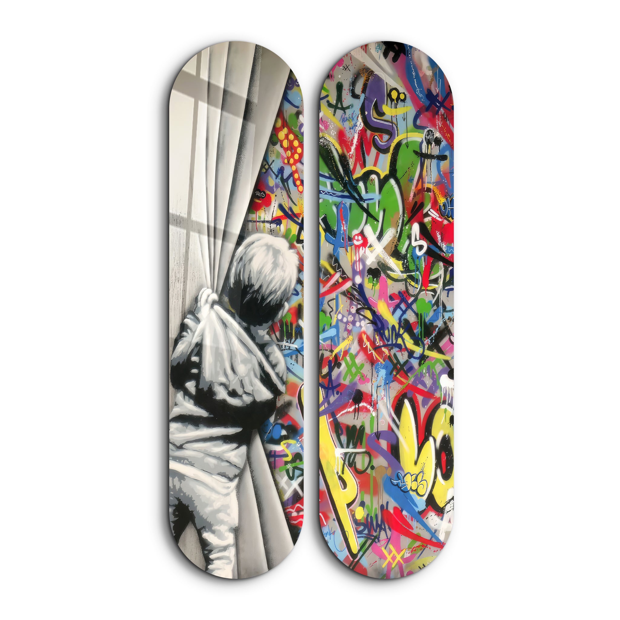 Starry Night by Van Gogh Skateboard | Glass Wall Art