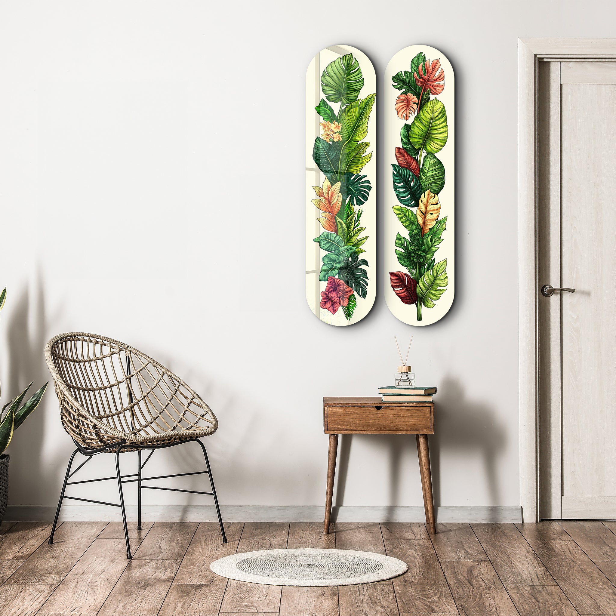 Tropical Paradise Skateboard | Glass Wall Art