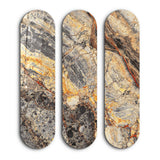 Ember Stone Trio | Glass Wall Art