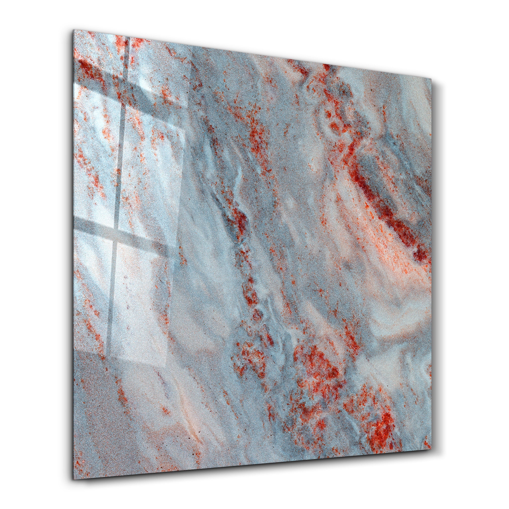 Silver Ember 2 Square Art | Glass Wall Art