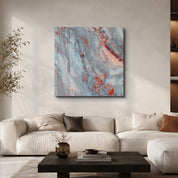 Silver Ember 2 Square Art | Glass Wall Art
