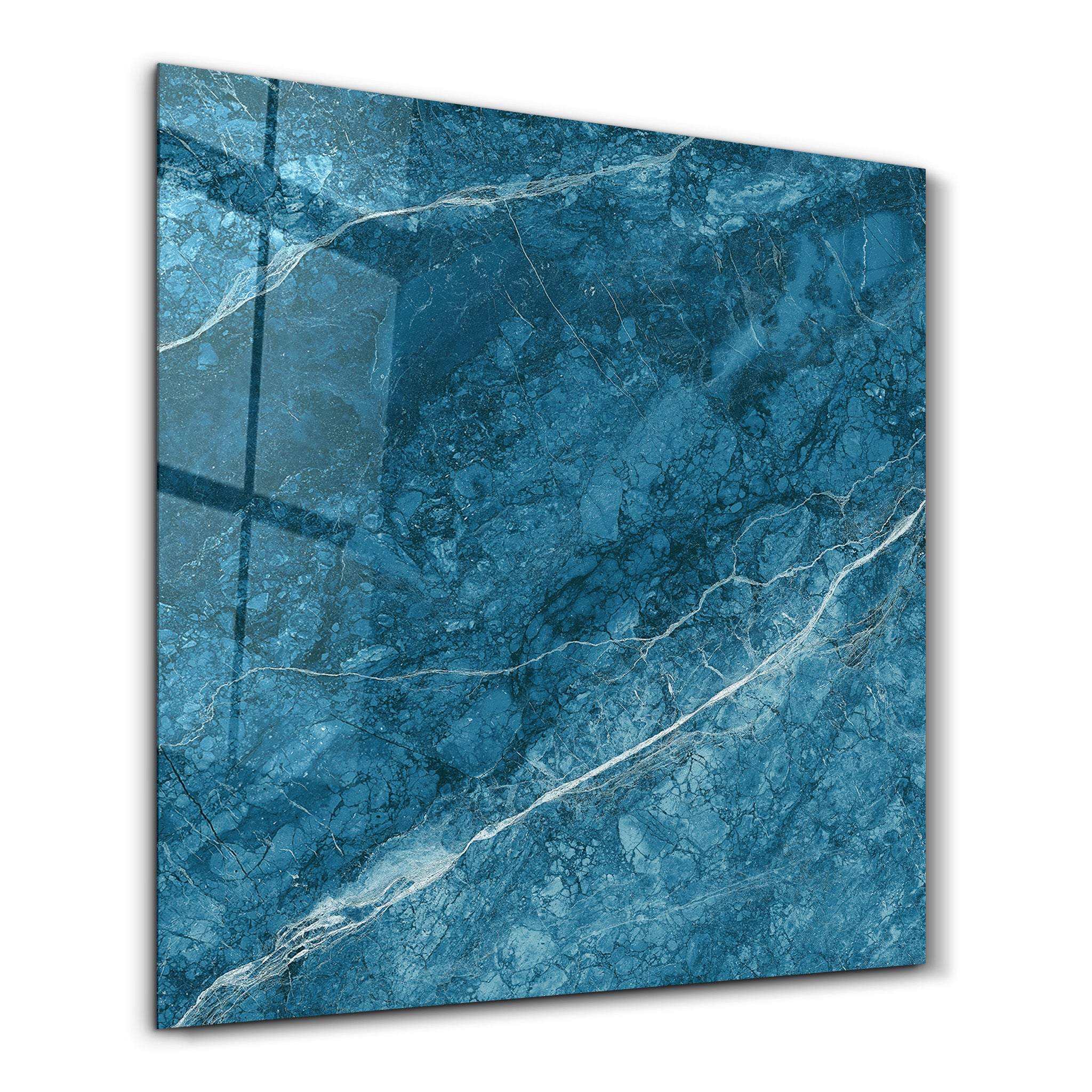 Ocean Veins 2 Square Art | Glass Wall Art