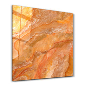 Amber Cloud 2 Square Art | Glass Wall Art