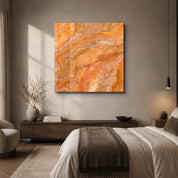 Amber Cloud 2 Square Art | Glass Wall Art