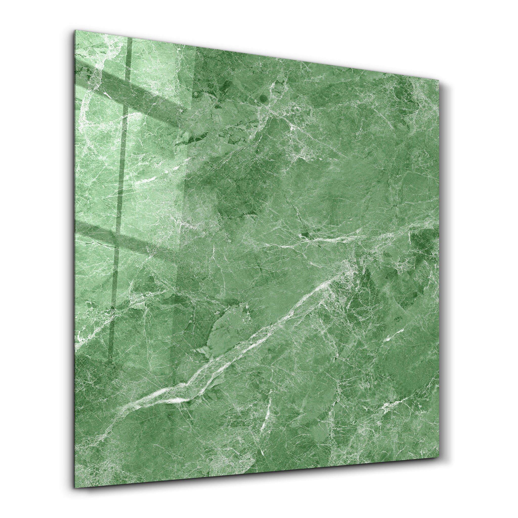 Sage Marble 2 Square Art | Glass Wall Art