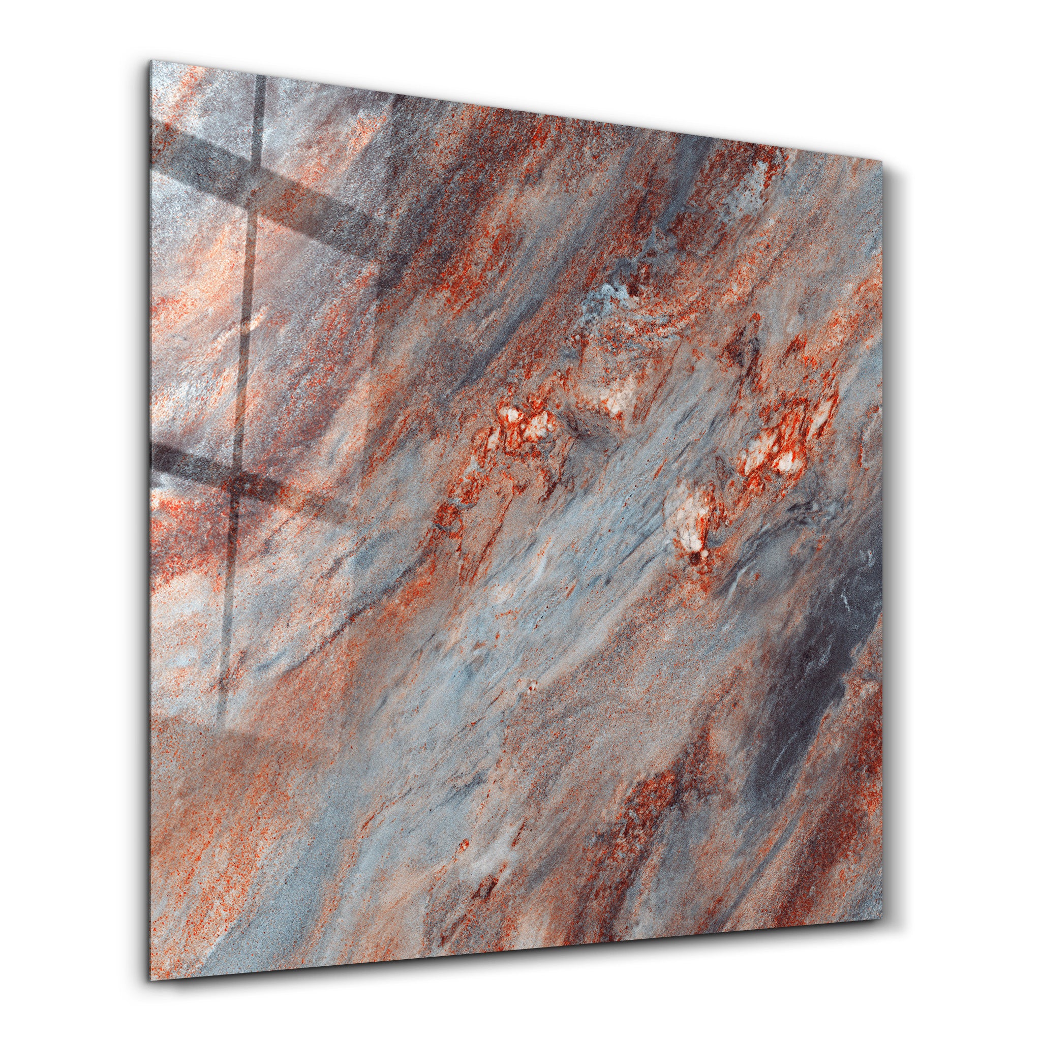 Ember Stone Square Art | Glass Wall Art