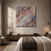 Ember Stone Square Art | Glass Wall Art