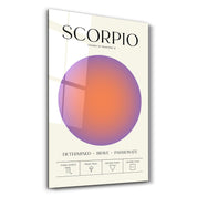 Scorpio - Aura Collection | Zodiac Glass Wall Art - Artdesigna