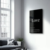 Love | Designers Collection Glass Wall Art - Artdesigna