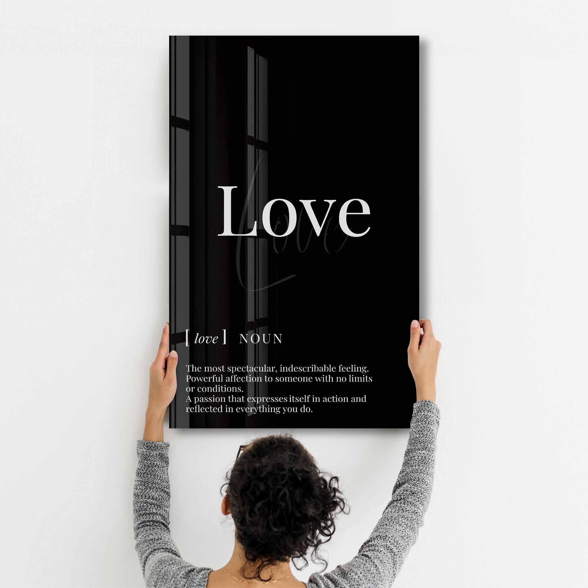 Love | Designers Collection Glass Wall Art - Artdesigna