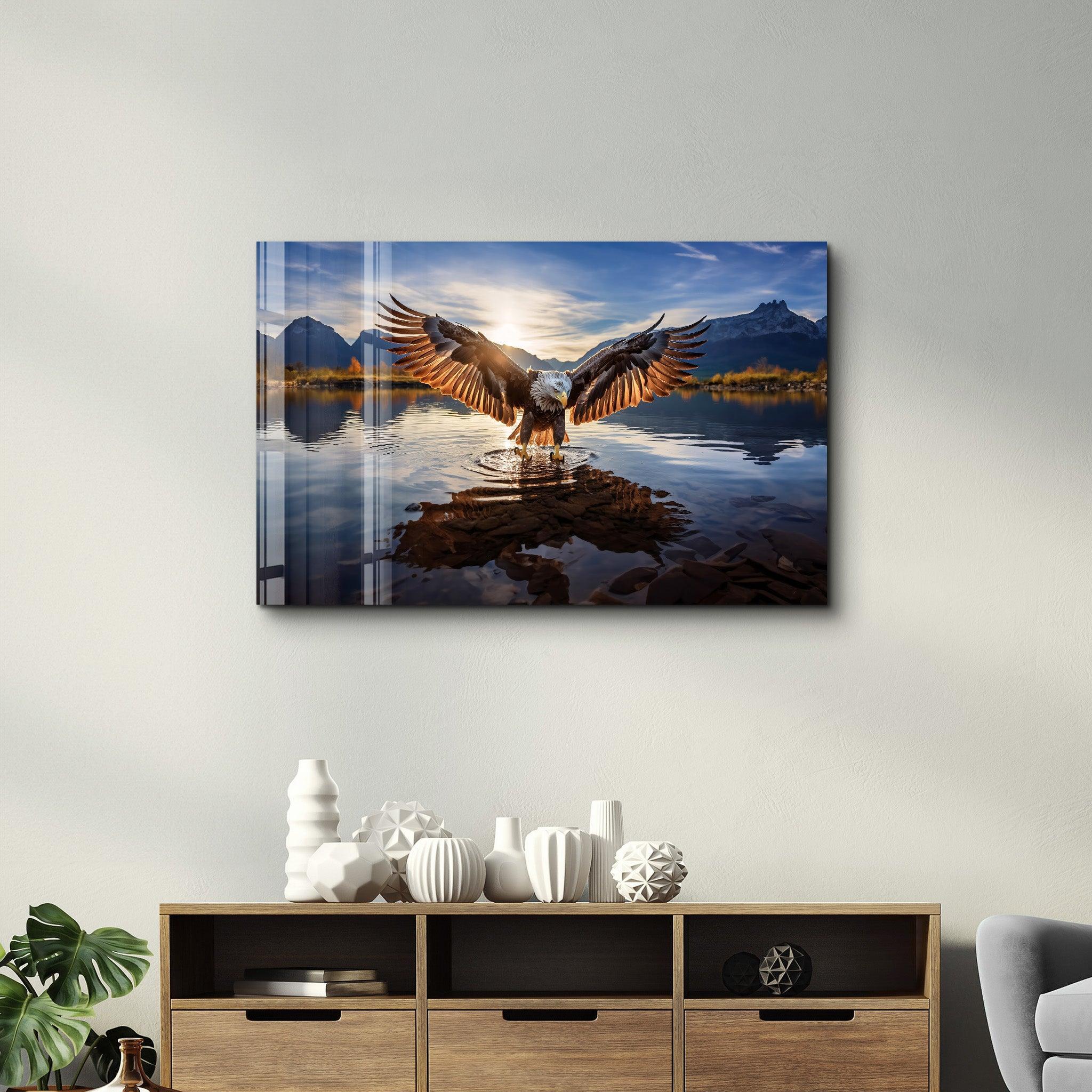 Majestic Eagle | Glass Wall Art - Artdesigna