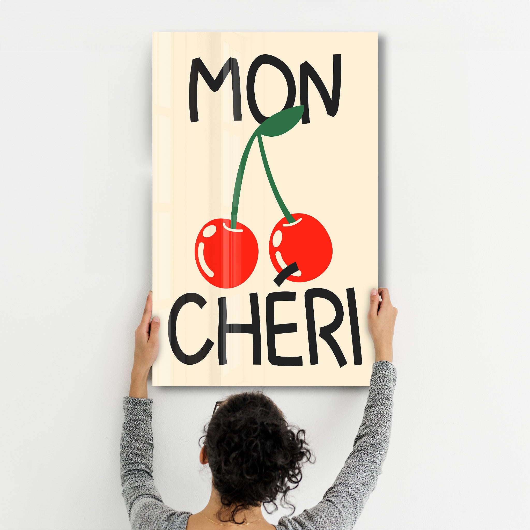 Mon Chéri | Glass Wall Art - Artdesigna